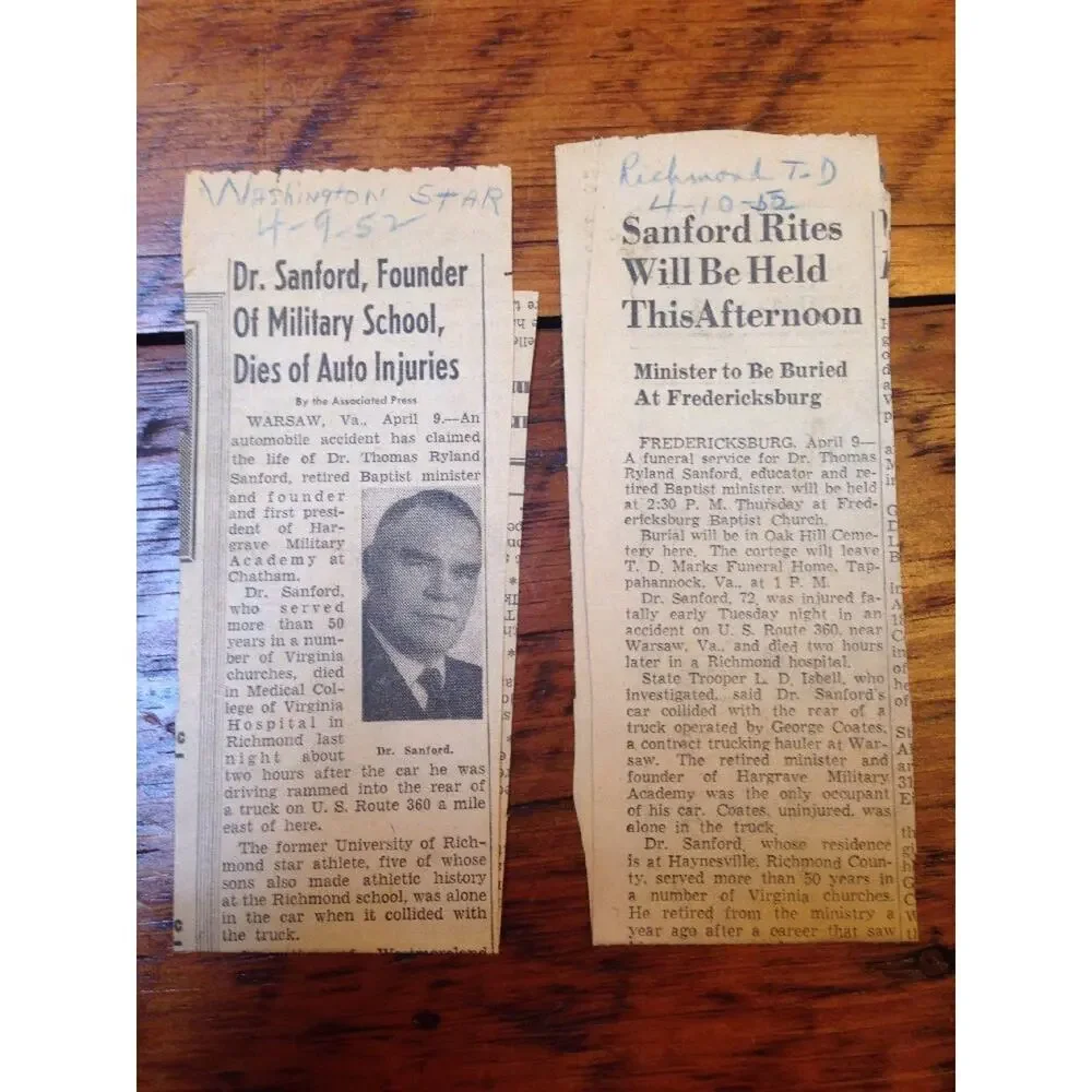 Vtg Misc Paper Ephemera Movie Tickets Dr Thomas Rayland Sanford Obituary Fitch